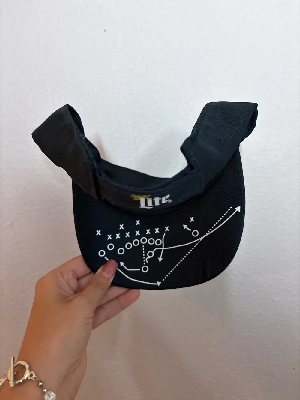 NFL Philadelphia Eagles Black Visor with Team Logo
